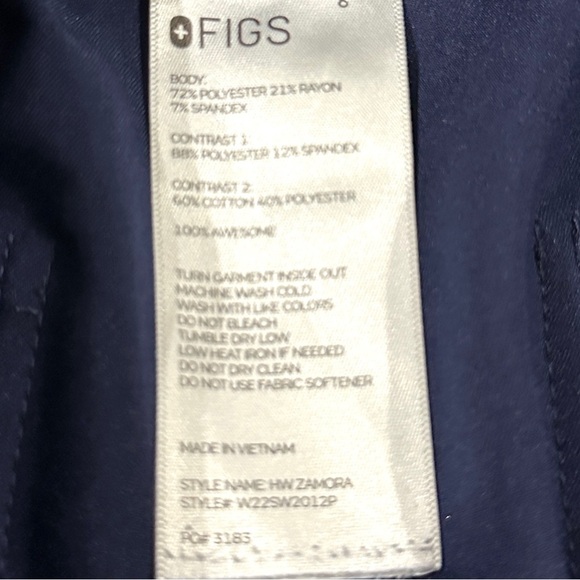 Women’s FIGS Blue Jogger Scrub Pants - Picture 8 of 8